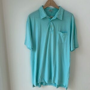 Peter Millar Men’s Pima Cotton Polo Shirt Blue XL